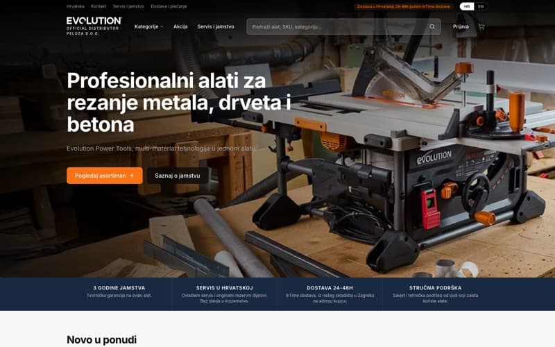 Evolution Power Tools webshop