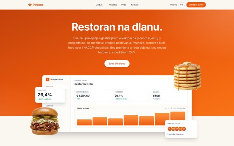 Patrono, platforma za vođenje ugostiteljskog objekta